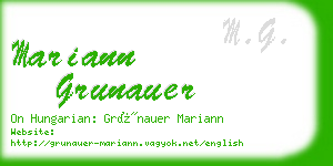 mariann grunauer business card